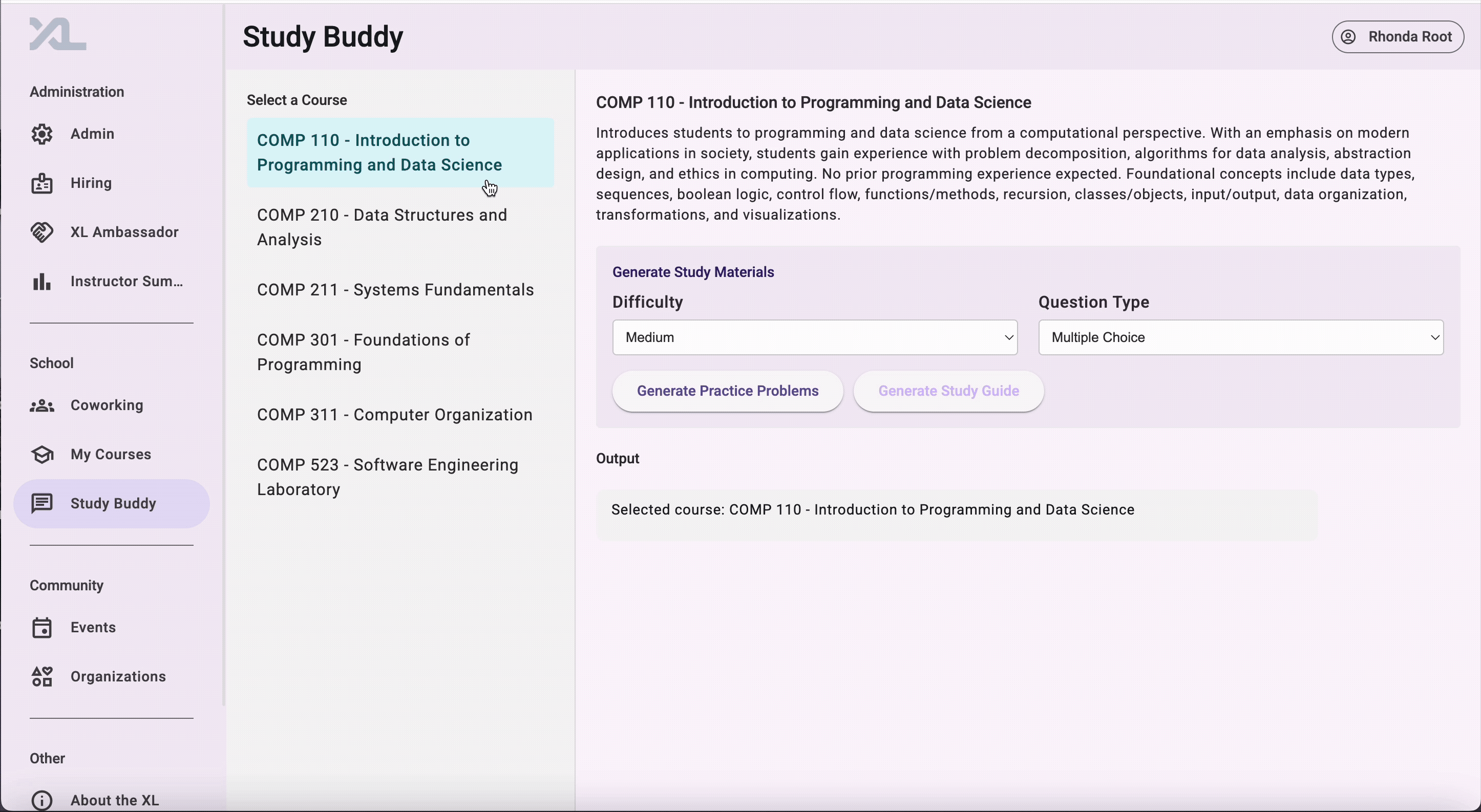 CSXL Website AI Study Buddy